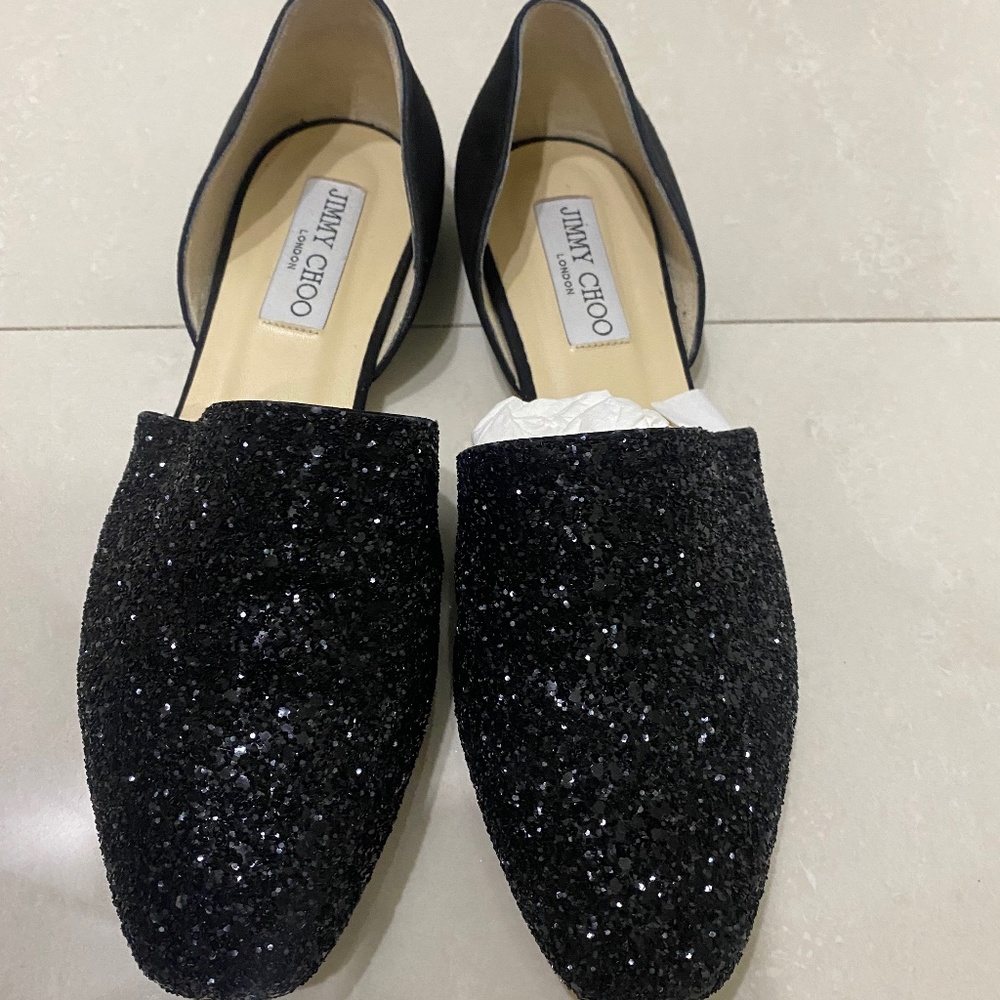 Jimmy Choo Orsay Globe Flats - NEVER WORN!